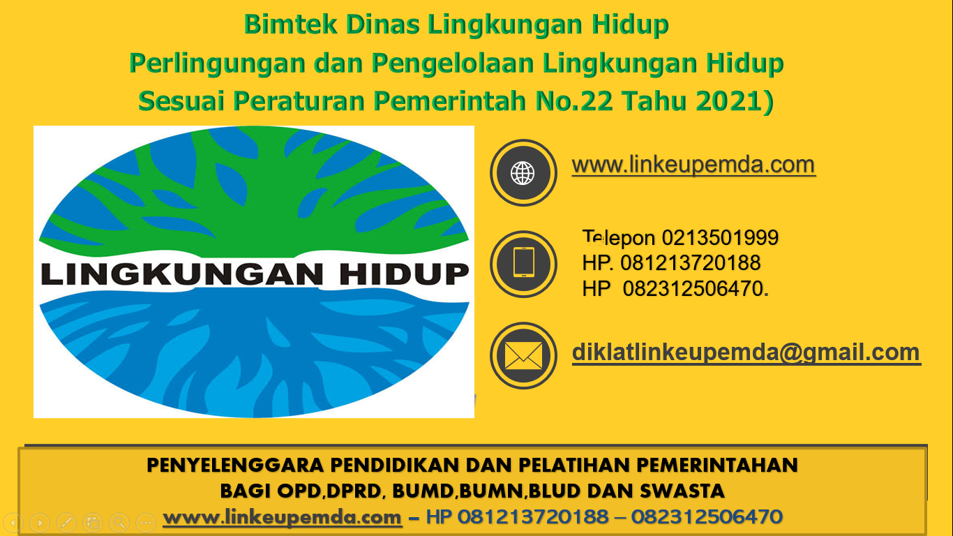 Bimtek Dlhk Perlingungan Dan Pengelolaan Lingkungan Hidup