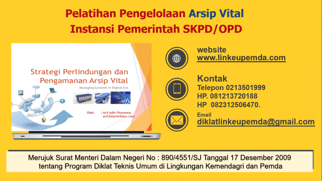 Pelatihan Pengelolaan Arsip Vital Instansi Pemerintah SKPDOPD